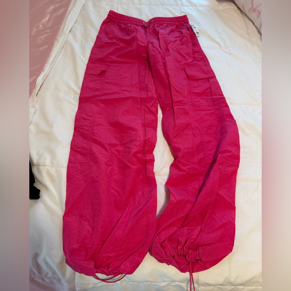 Hot Pink Parachute Pants